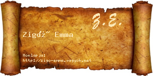 Zigó Emma névjegykártya