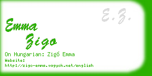 emma zigo business card