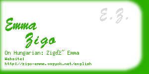 emma zigo business card